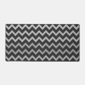 Grijs zwart Chevron Cool retro patroon Bureaumat (Voorkant)