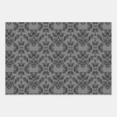 Grijs zwart  demaspatroon inpakpapier vel (Voorkant 2)