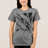 Grijs Zwart Diagonaal Vormen Abstracte Art MCM Loo Tri-Blend Shirt (Voorkant)