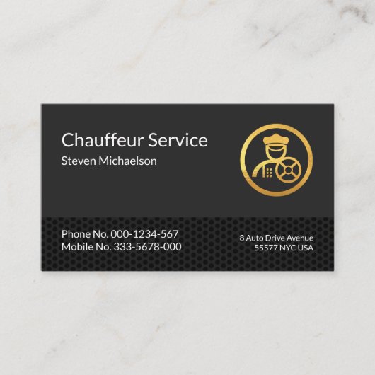 Grijs Zwart Draad Mesh Lagen Rijden Visitekaartje (Voorkant)