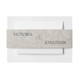 Grijs Zwart Elegant Script Uitnodigingen Wikkel