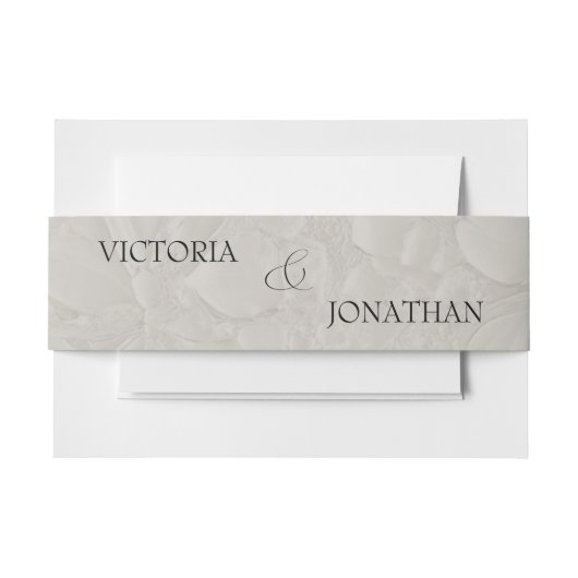 Grijs Zwart Elegant Script Uitnodigingen Wikkel (Voorkant Voorbeeld)