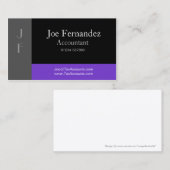 Grijs, zwart en Paars professioneel Visitekaartje (Voorkant / Achterkant)