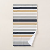 Grijs, Zwart en Tan Bad Handdoek (Handdoek)