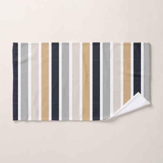 Grijs, Zwart en Tan Bad Handdoek (Handdoek)