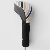 Grijs, Zwart en Tan Golfheadcover (Schuin)