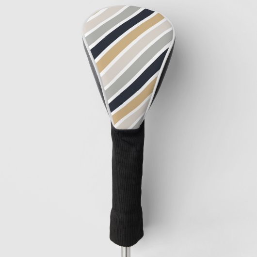 Grijs, Zwart en Tan Golfheadcover (Voorkant)