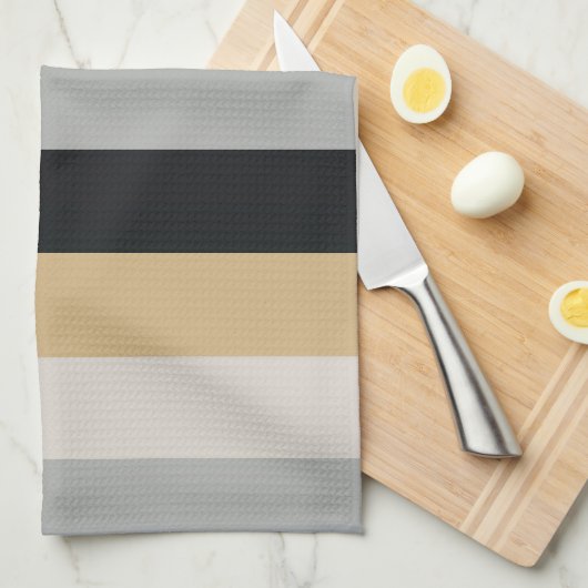 Grijs, Zwart en Tan Theedoek (Quarter Fold)