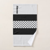 Grijs zwart en wit bad handdoek (Handdoek)