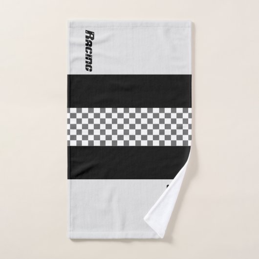 Grijs zwart en wit bad handdoek (Handdoek)