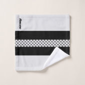 Grijs zwart en wit bad handdoek (Wasdoekje)