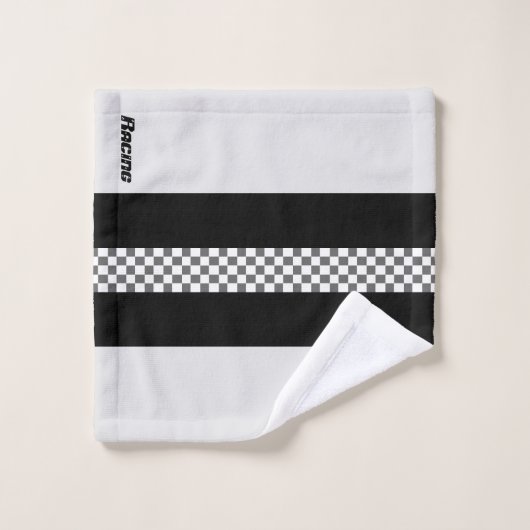 Grijs zwart en wit bad handdoek (Wasdoekje)