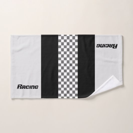 Grijs zwart en wit bad handdoek (Handdoek)