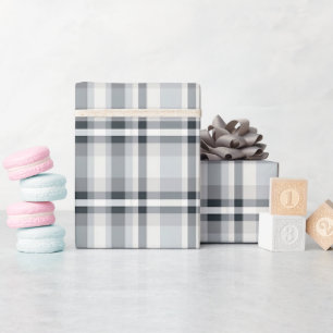 Grijs, zwart en wit geplakt cadeaupapier
