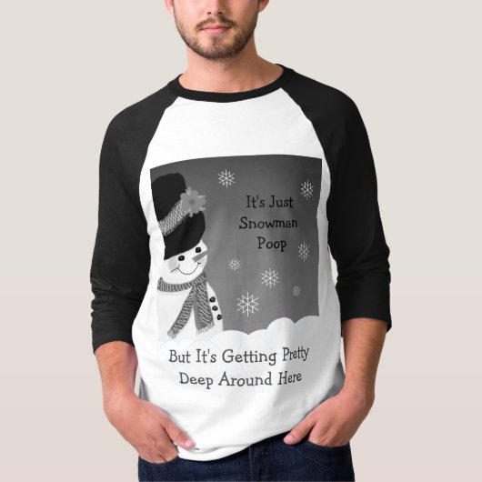 Grijs zwart en wit grappig t-shirt (Voorkant)