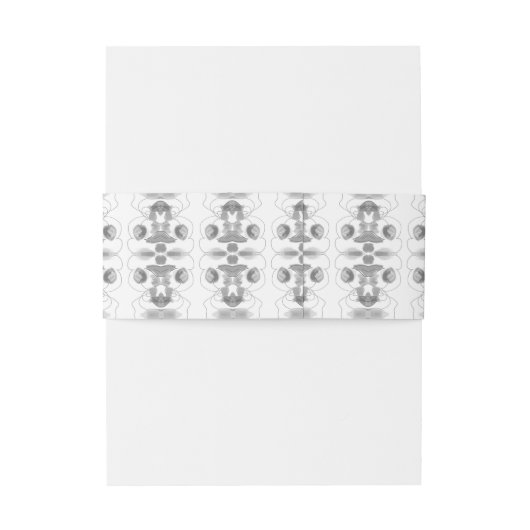 Grijs zwart en wit uitnodigingen wikkel (Achterkant Voorbeeld)