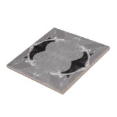  grijs zwart en wit Victoriaans kunstnieuw Tegeltje (Zijkant)