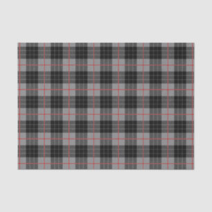 Grijs zwart flanel plaid tartan tissuepapier