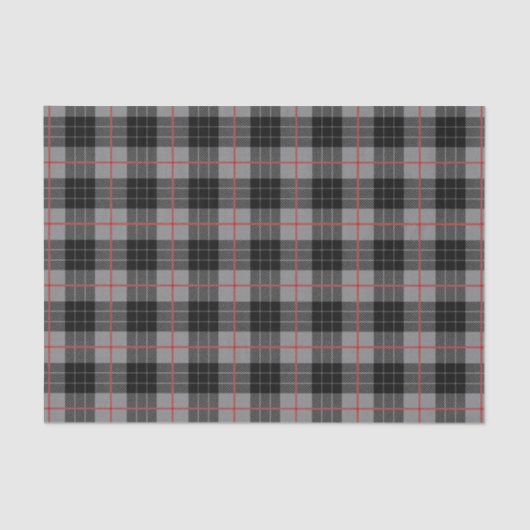 Grijs zwart flanel plaid tartan tissuepapier (Voorkant)
