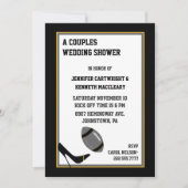 Grijs & Zwart Football Trouwdoucheuitnodiging Kaart (Voorkant)