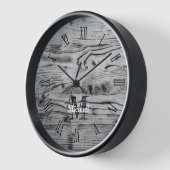  grijs zwart gebrand hout Monogram (Hoek)