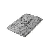grijs zwart gebrand hout Monogram Badmat (Gekanteld)