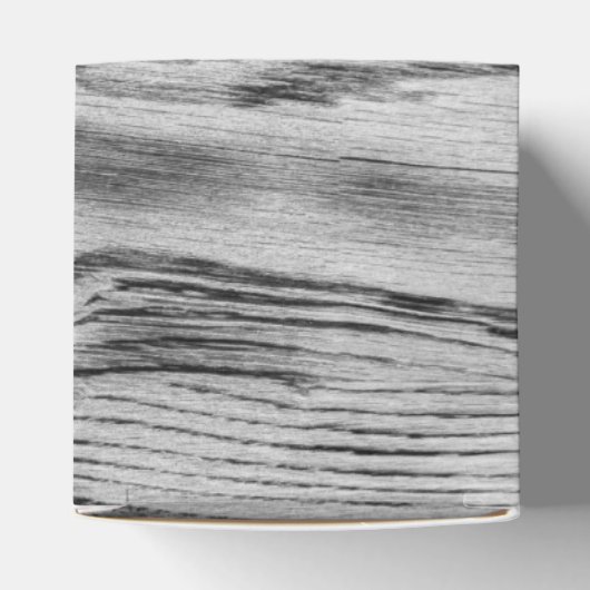 grijs zwart gebrand hout Monogram Bedankdoosjes (Bovenkant)