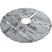  grijs zwart gebrand hout Monogram Kerstboom Rok (Gekanteld)