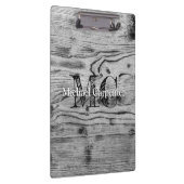 grijs zwart gebrand hout Monogram Klembord (Rechts)