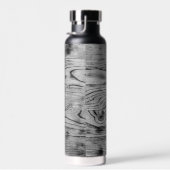  grijs zwart gebrand hout Monogram Waterfles (Rechts)