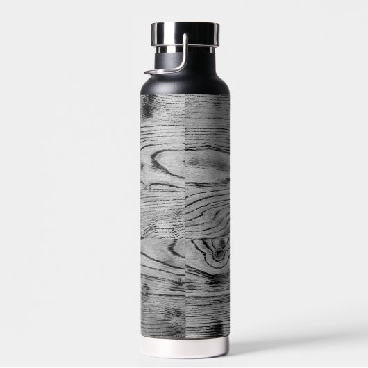 grijs zwart gebrand hout Monogram Waterfles (Rechts)