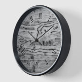  grijs zwart gebrand hout Romeinse cijfers (Hoek)