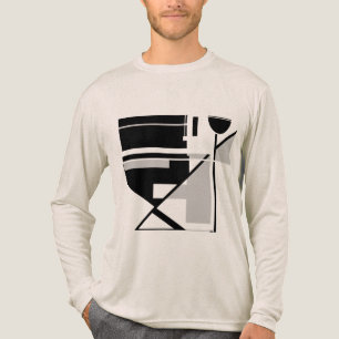 Grijs Zwart Geometric Art MCM-geïnspireerd Ontwerp Tri-Blend Shirt