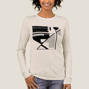Grijs Zwart Geometric Art MCM-geïnspireerd Ontwerp Tri-Blend Shirt