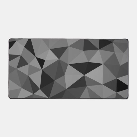 Grijs zwart geometrisch mesh patroon bureaumat (Voorkant)