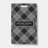 Grijs & Zwart geruit Badge (Achterkant)