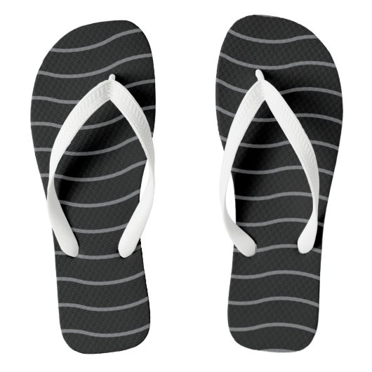 Grijs Zwart Golfpatroon Flip Flops (Voetbed)