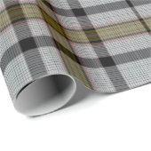 Grijs Zwart Groen Tartan Plaid Cadeaupapier (Rol Hoek)