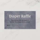 Grijs Zwart Halloween Baby shower Luier Raffle Informatiekaartje (Voorkant)
