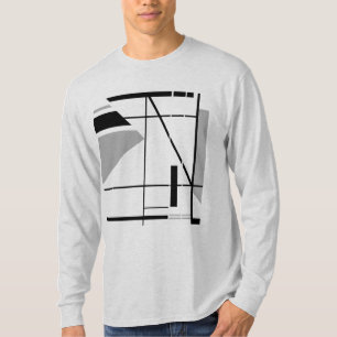 Grijs Zwart Hedendaags Vet Geometrisch Abstract T-shirt