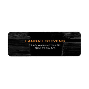 Grijs Zwart Hout Textuur Professioneel Modern Etiket