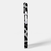 Grijs Zwart Leopard Dierenprint Case-Mate iPhone Case (Achterkant / Links)