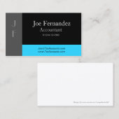 Grijs zwart/licht blauw professioneel Visitekaartj Visitekaartje (Voorkant / Achterkant)