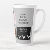 Grijs zwart liefde zijn een opa met foto's latte mok (Rechts)