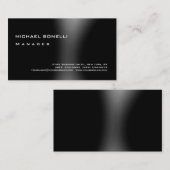 Grijs zwart, modern, eenvoudig Visitekaartje voor  (Voorkant / Achterkant)