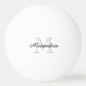 Grijs Zwart Monogram Pingpongbal (Voorkant)