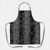 Grijs Zwart Onregelmatig Abstract Patroon Design  Schort (Voorkant)