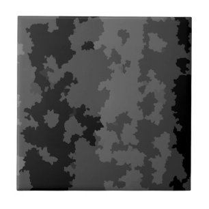 Grijs Zwart Onregelmatig Abstract Patroon Design Tegeltje