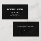 Grijs zwart Patroon Modern Charming Visitekaartje (Voorkant / Achterkant)
