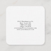 Grijs Zwart Professioneel Stijlvol Trendy Minimali Vierkante Visitekaartje (Achterkant)